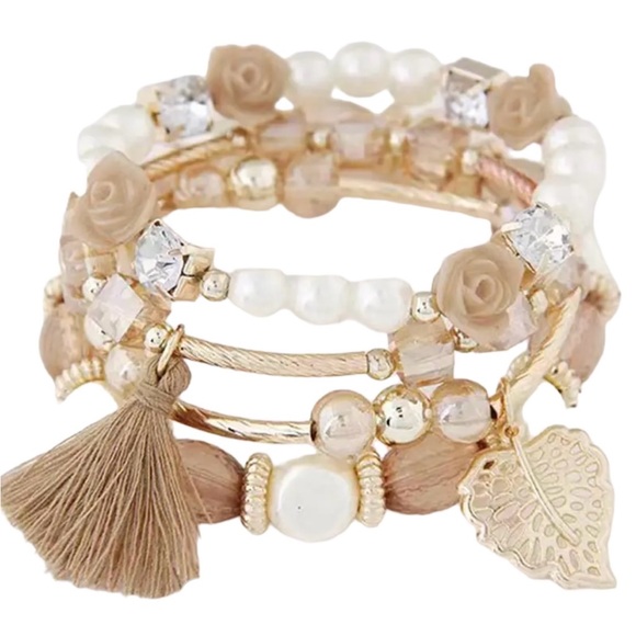 NWT AD Leaf & Tassel Beaded Bracelet Kit - Picture 2 of 7